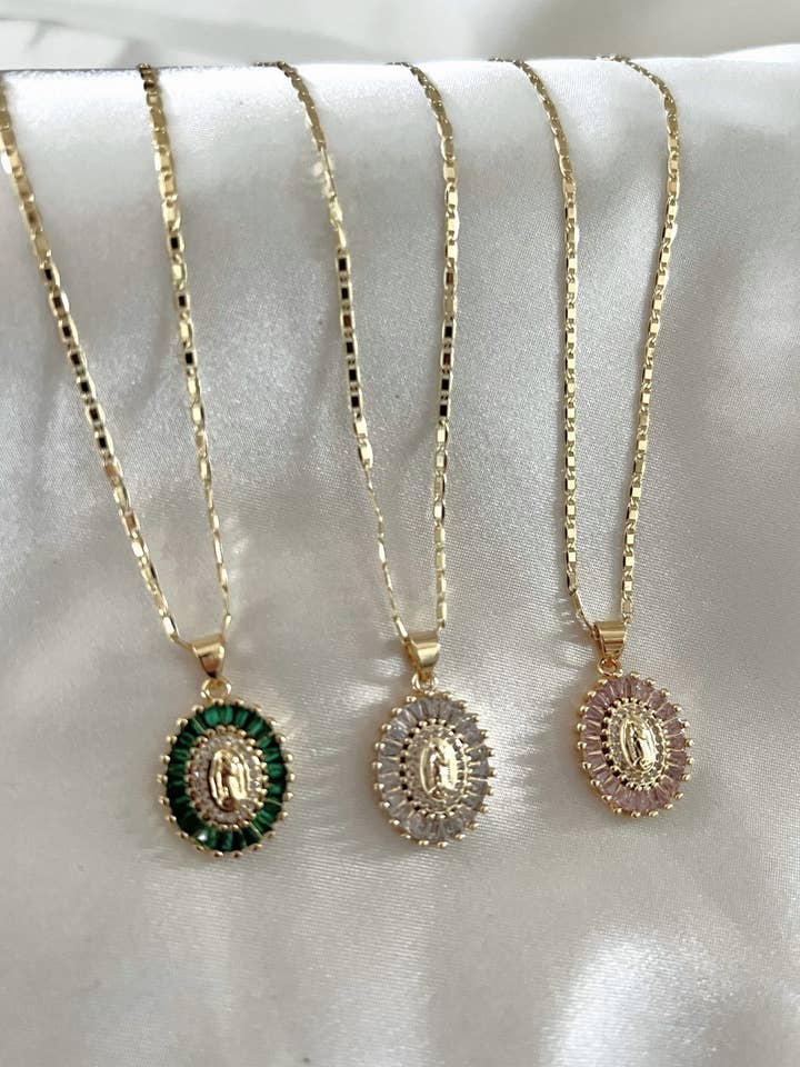 Baguette Lady Guadalupe Necklace for wholesale by GALYNT