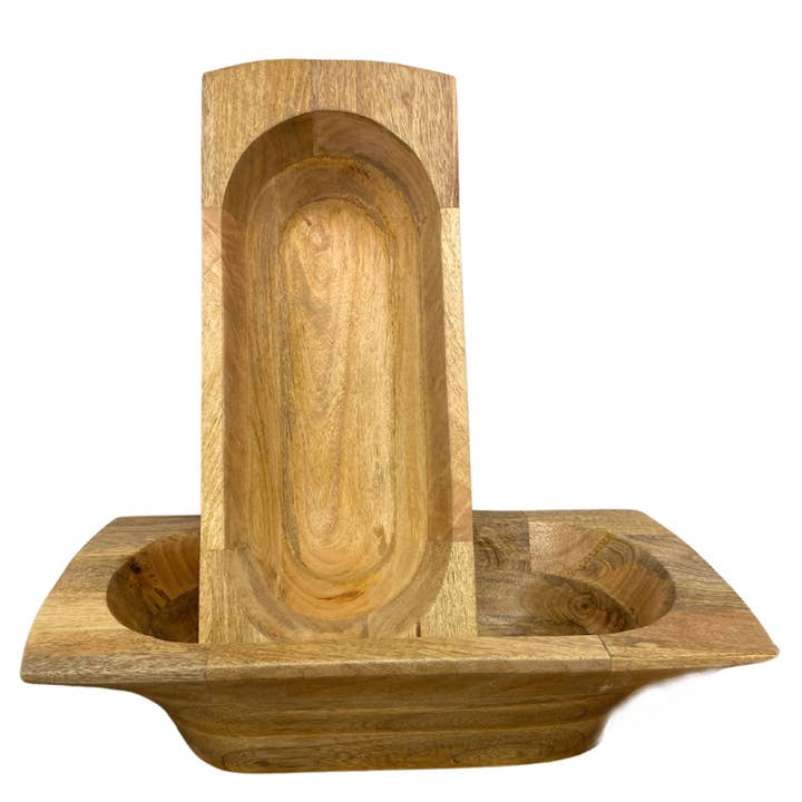 David Christopher's Collection - Wholesale Decorative Plate/Dish/Bowl - LONG DOUGH BOWLS SET OF 2 (8X20X5" & 10X20X5")