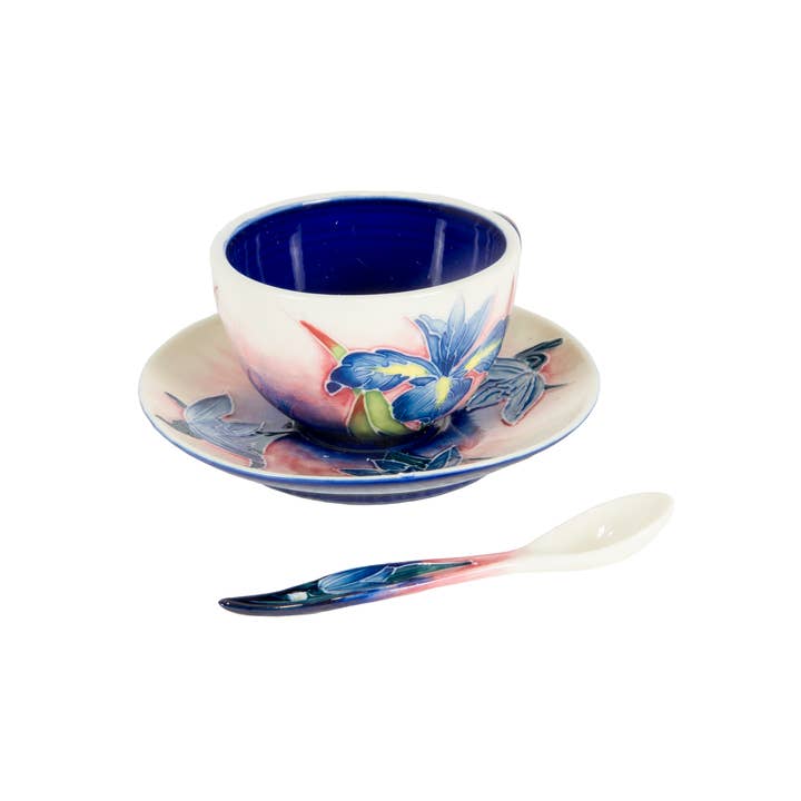 Iris Hand-Painted Porcelain Tea Set - Cup and Saucer for wholesale by Dale Tiffany