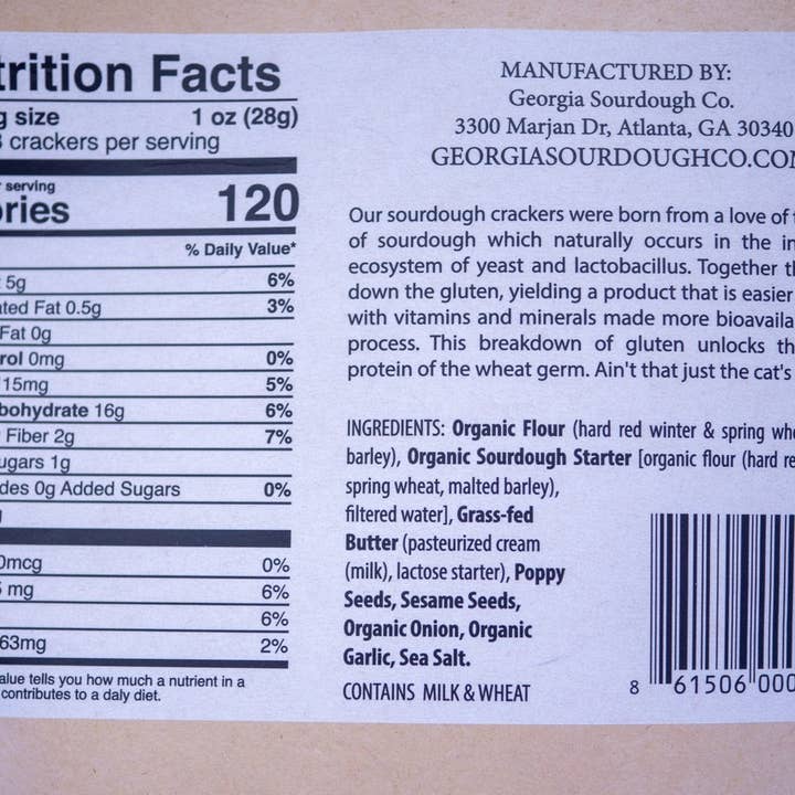 Georgia Sourdough Co. - Wholesale Crackers - Everything Crackers2
