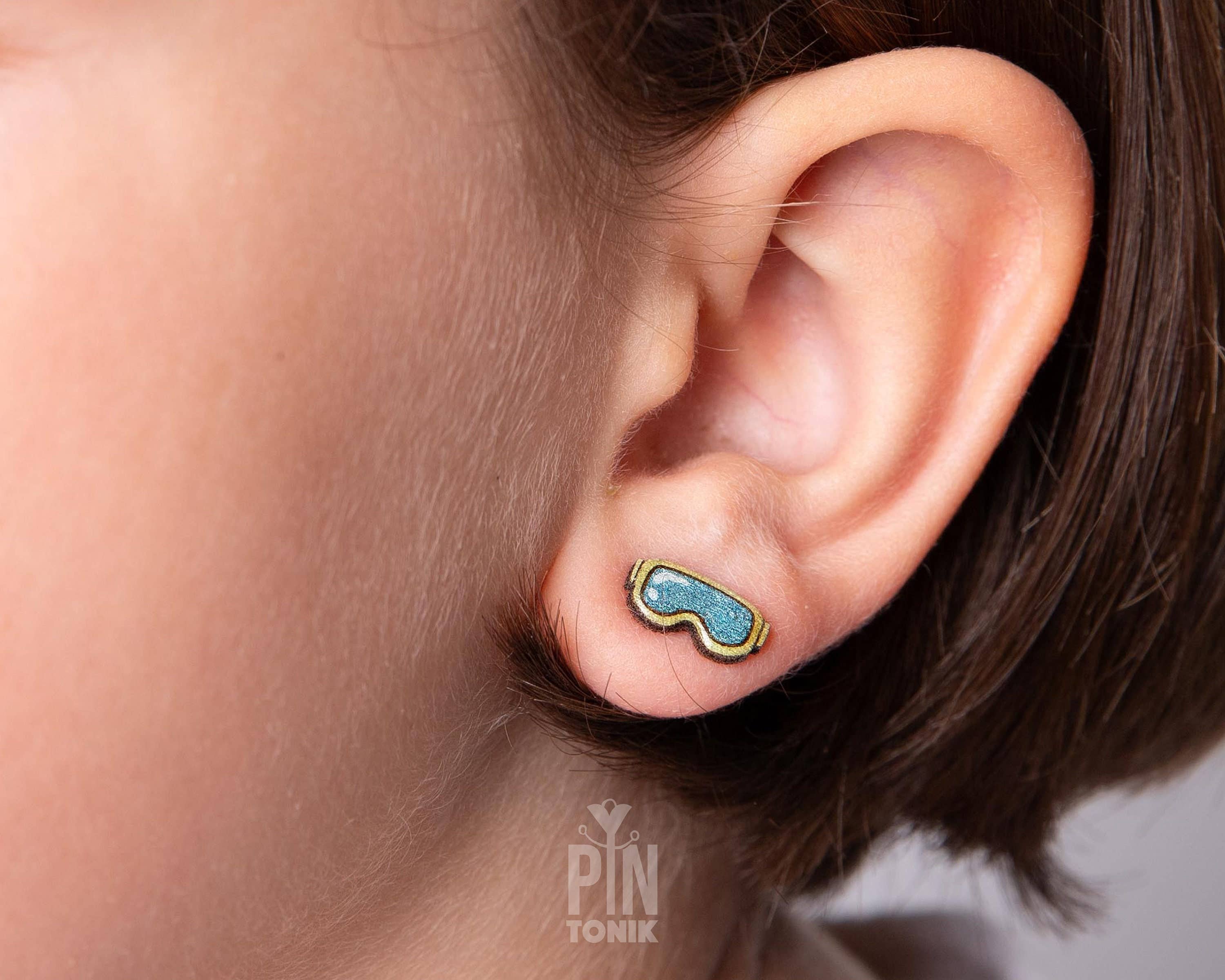 PinTonik - Wholesale Stud/Post Earrings - Snowboard Apres Ski Stud Earrings - Ski Goggle Gifts3