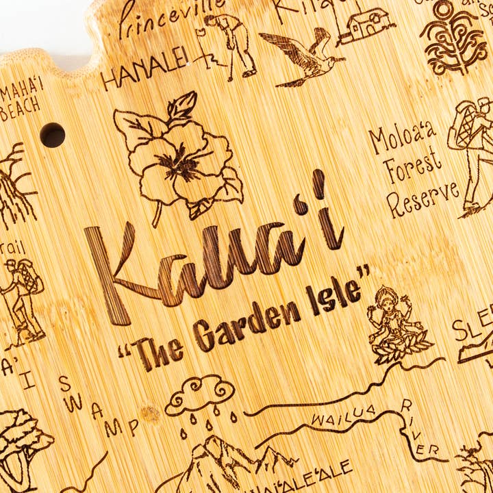 Totally Bamboo - Wholesale Cutting Board - Destination Kauai Cutting Board with Engraved Artwork4