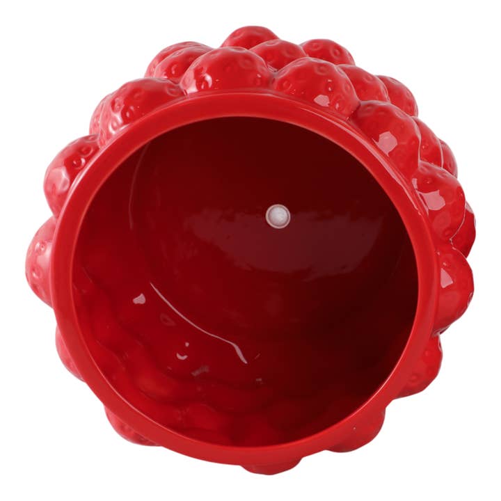 Sagebrook Home - Wholesale Plant Pot - Ceramic Strawberries Flower Planter Pot - Red, 7 in.8