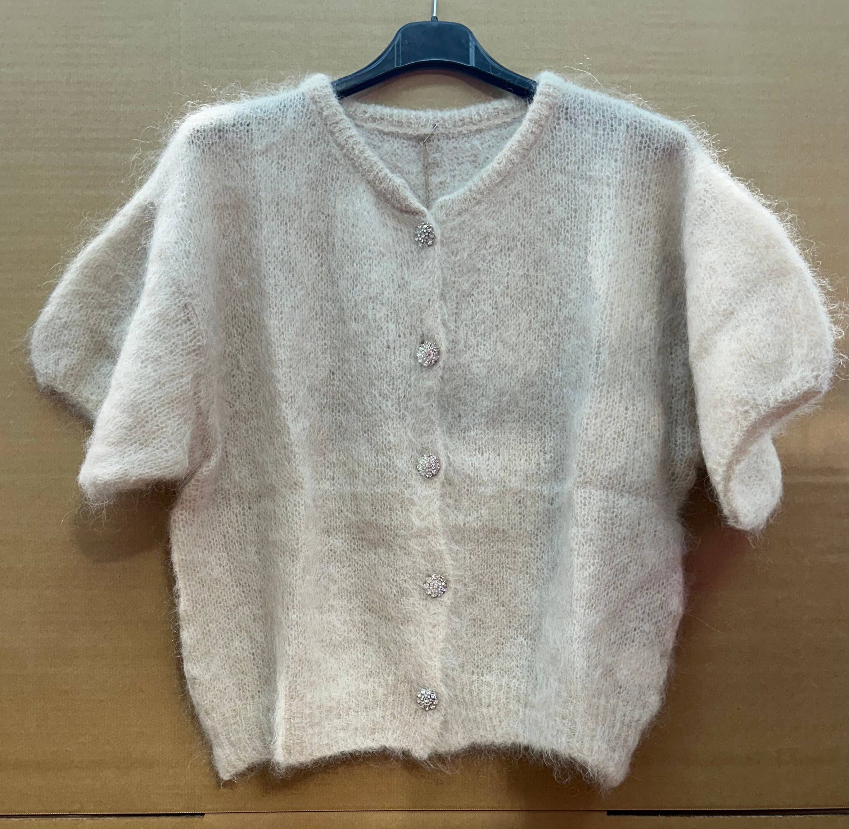 LÉA & LUC – wholesale Kofta - Dam – Mohairkofta med korta ärmar REF. 2157923