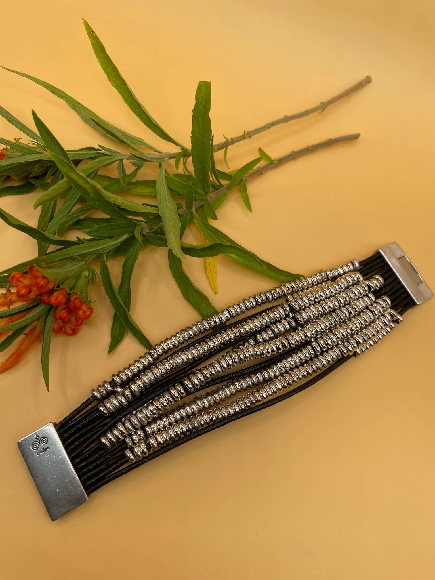 Trades by Haim Shahar - Wholesale Beaded Bracelet - Style & Substance Black Leather Bead Bracelet6