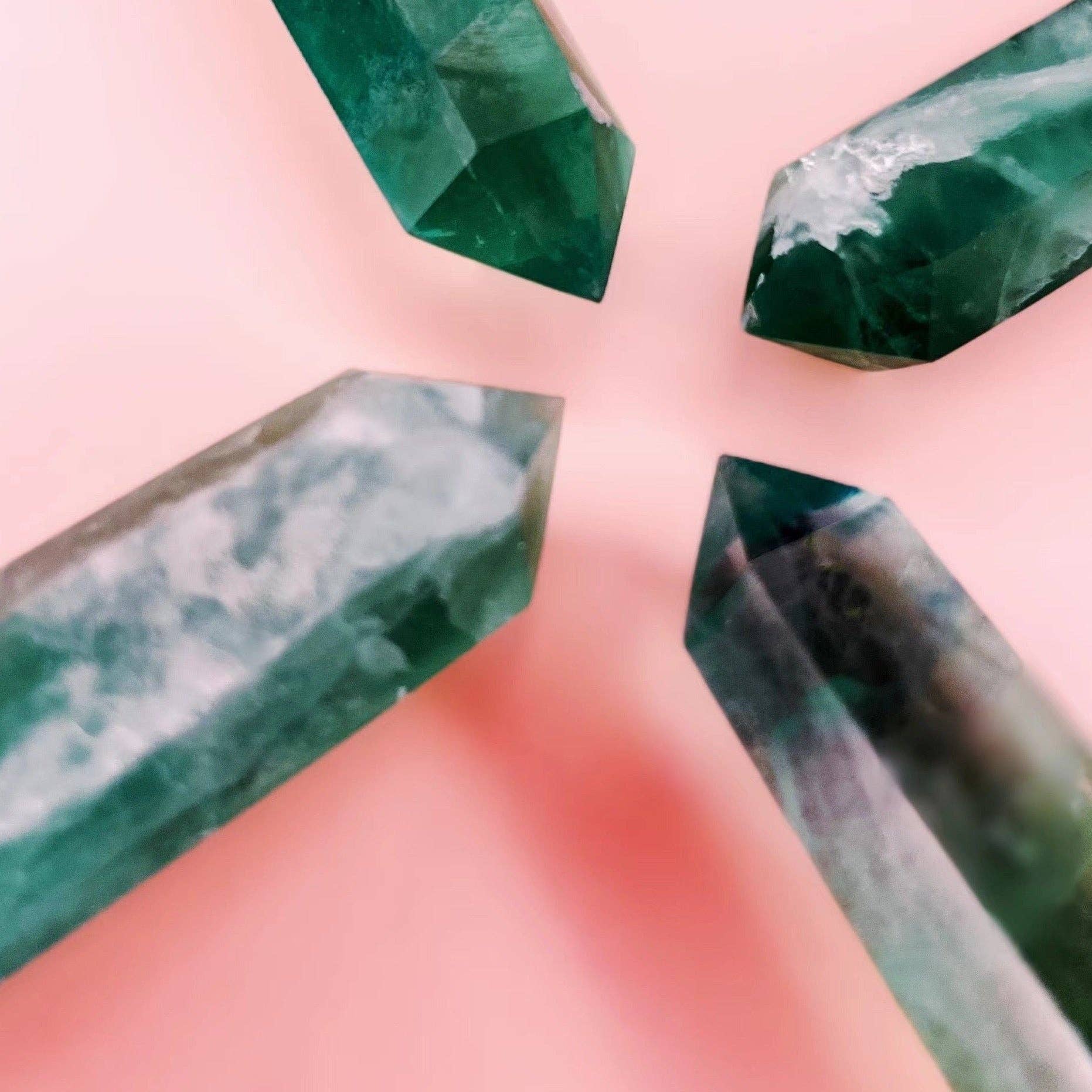 Moon Rituals - Venta al por mayor Piedras/cristales espirituales - Torre de Fluorita Verde - Estabilizador de Emociones3