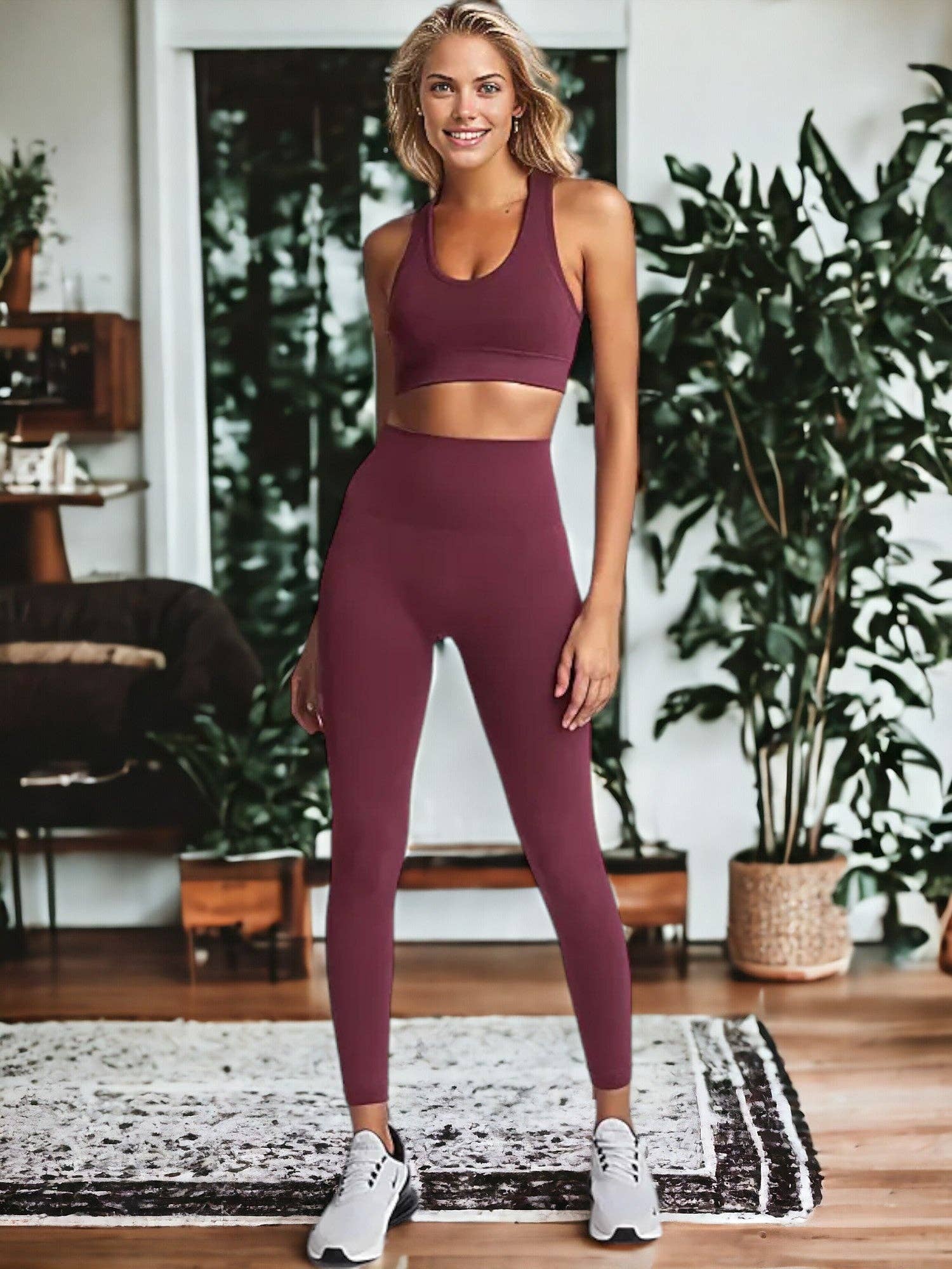 Active by Anna-Kaci - Wholesale Activewear Set - Women's - Seamless Butt Lifting Fitness Yoga Clothes2