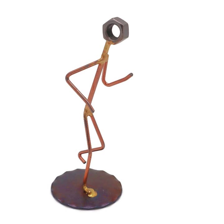 Figurine décorative en métal brasé à la main Jogger pour la vente par Rock Creek Metal Craft