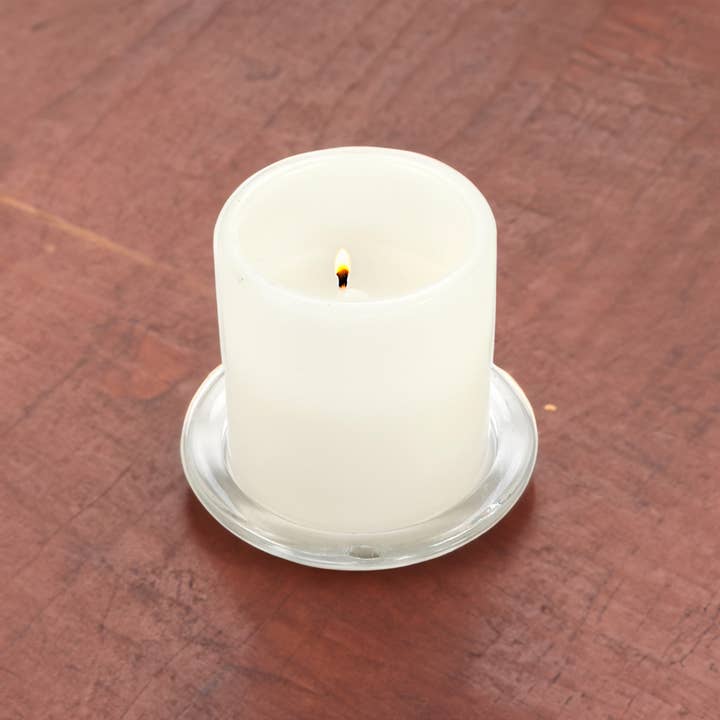 WGV International - Wholesale Candle Holder - WGV Glass Pillar Candle Plate - 0.5"H5
