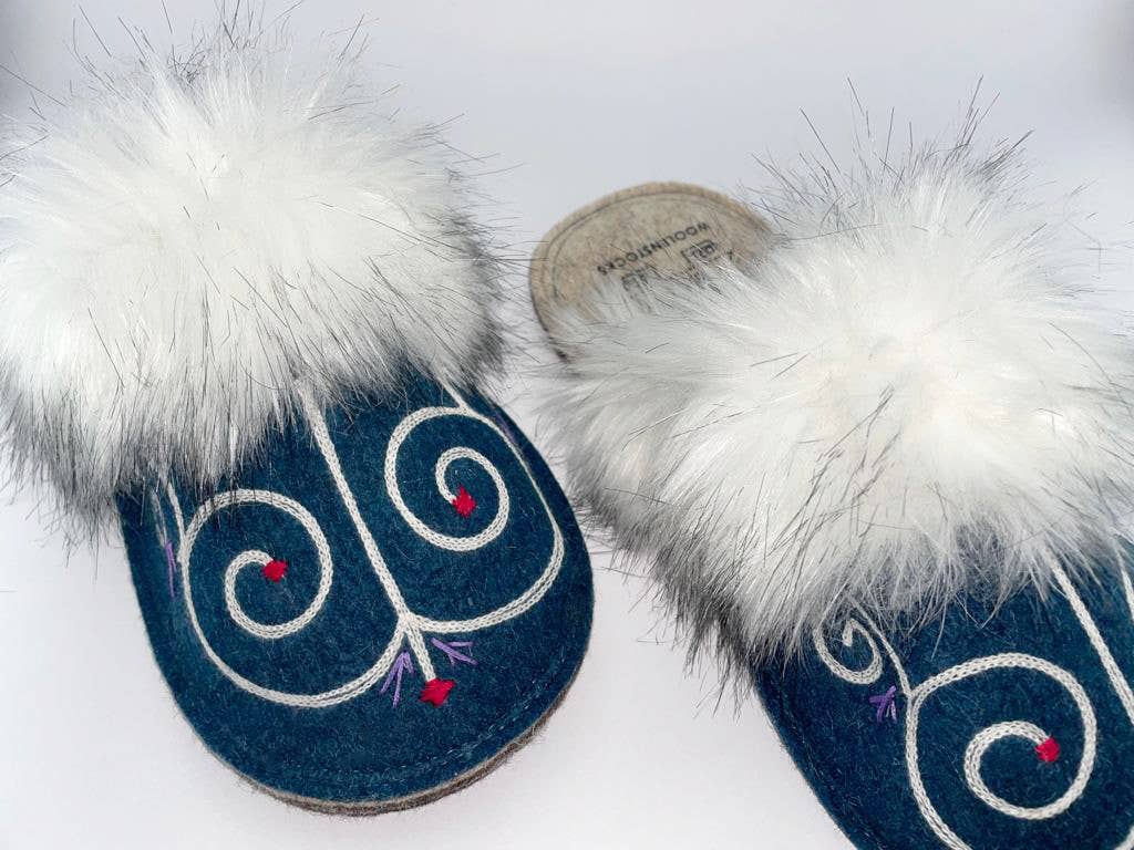 Woolenstocks - Vendita all'ingrosso Pantofole - Donna - Sinem Tribal blu1