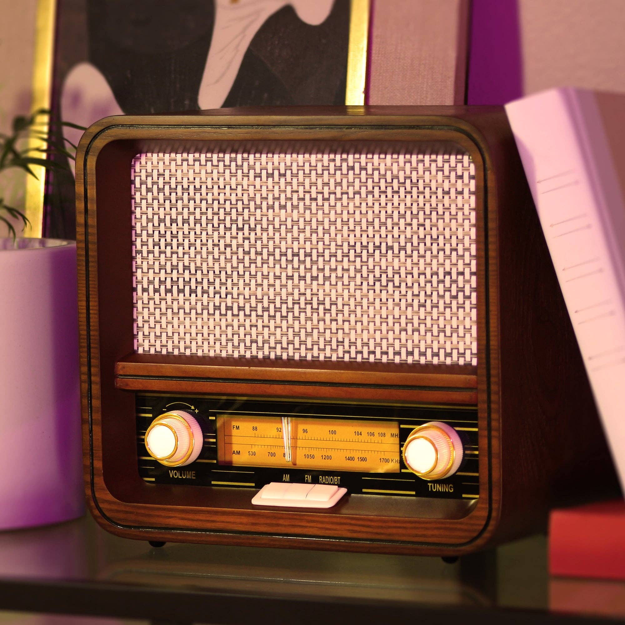 Master Tailgaters, LLC - Wholesale Speakers - Fuse RAD Vintage Retro AM/FM Radio Speaker with Bluetooth4