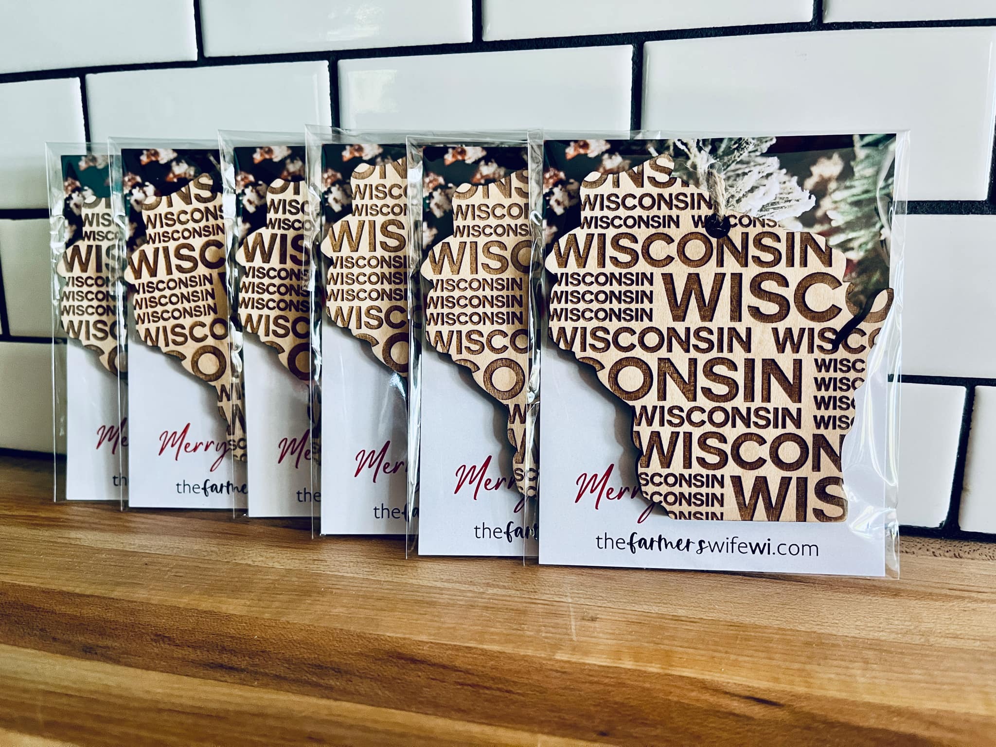 The Farmer's Wife – wholesale Ornament – Wisconsin Christmas Ornament | Wisconsin Word Art2