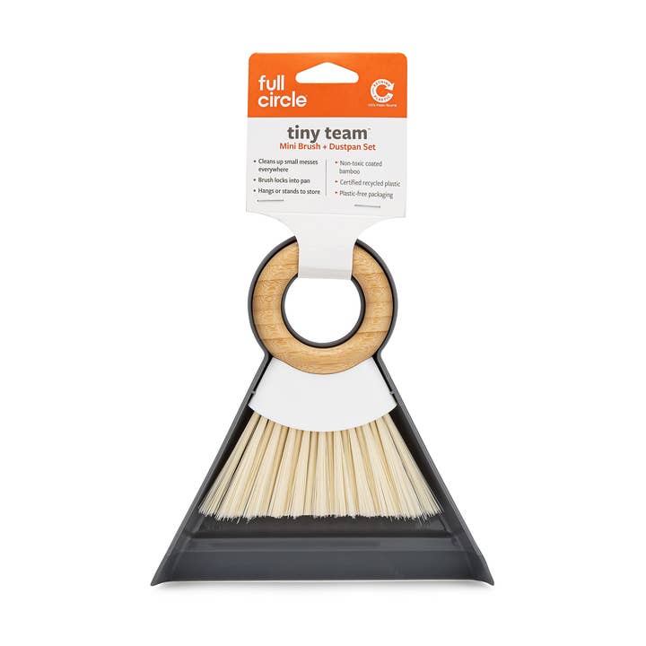 Tiny Team Mini Broom and Dustpan for wholesale by Full Circle Home