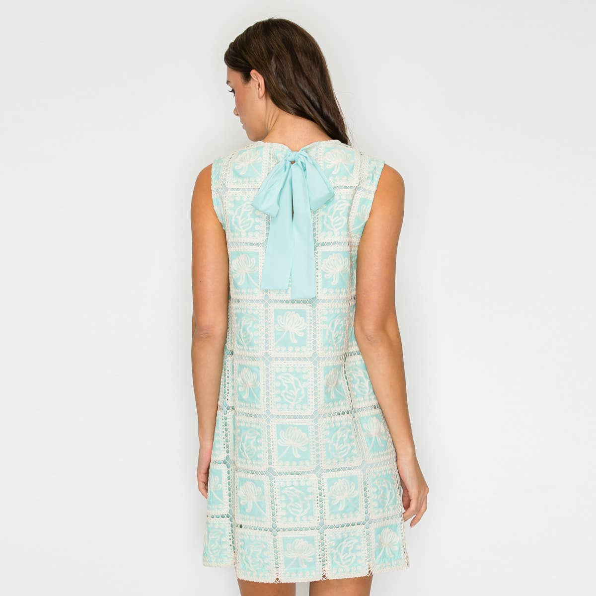 LoveWednesday - Wholesale Dress - Women's - Mint Lace Patch Work Mini Shift Dress - LWD2908 6