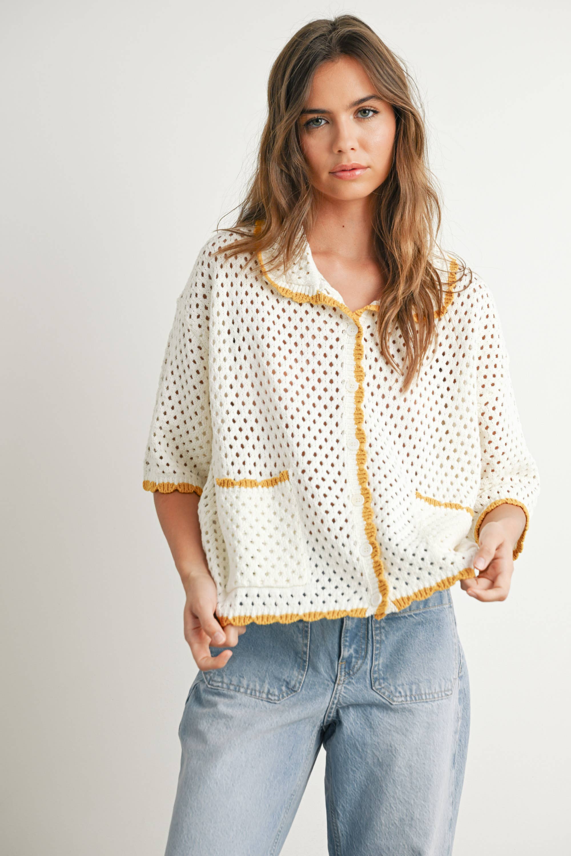 BUTTERMELON - Vendita all'ingrosso Maglione tricot - Donna - Maglione all'uncinetto Urban Vibe - BMW765410