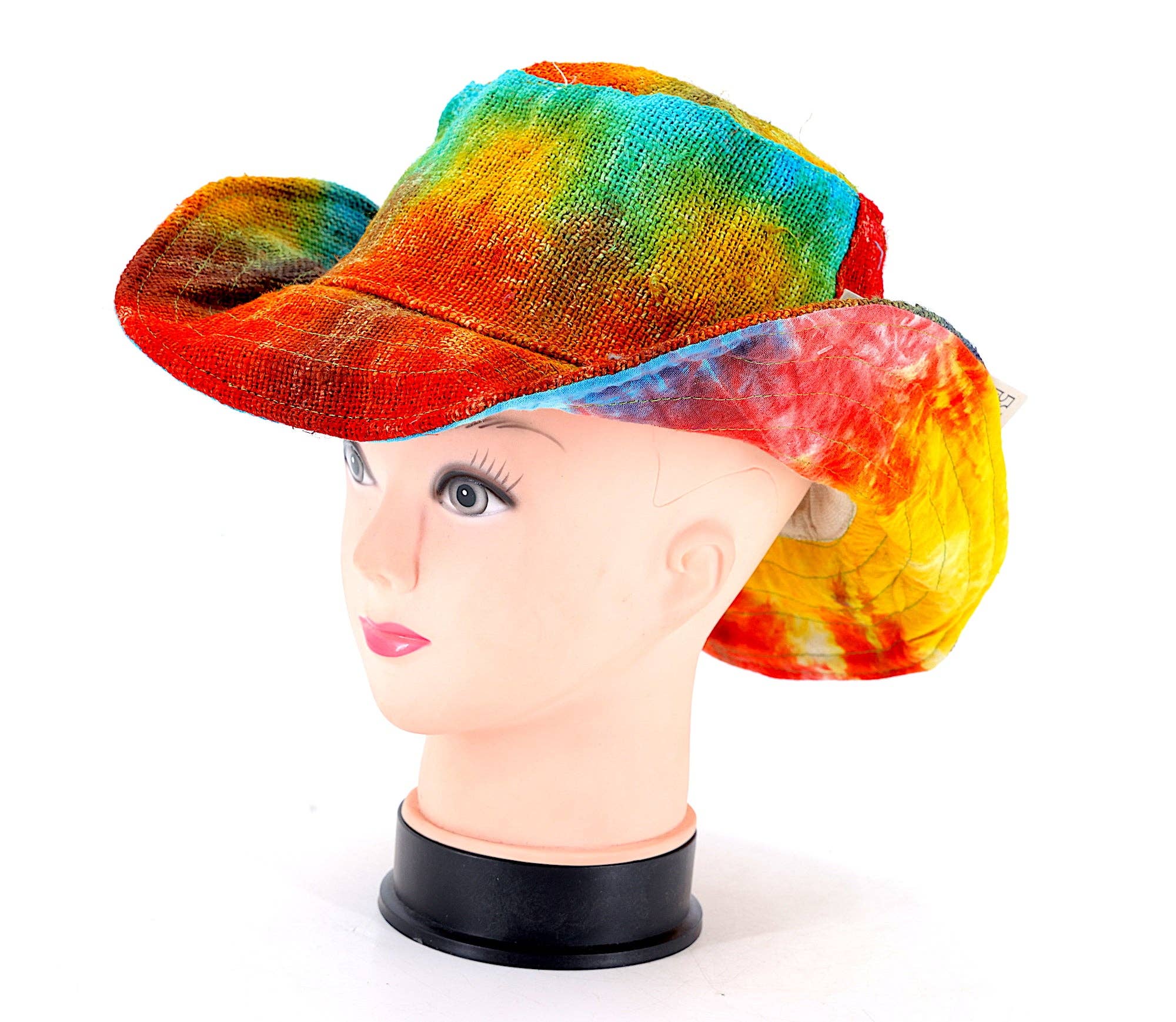 Himalaya Handmade - Vente Bob – femme - Chapeau bohème hippie tie-dye fait main à 100% chanvre9