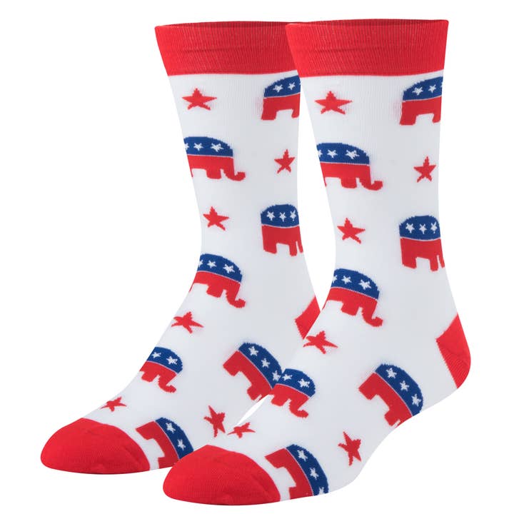 Crazy Socks - Wholesale Socks - Men's - Crazy Socks - Mens Crew - Republican