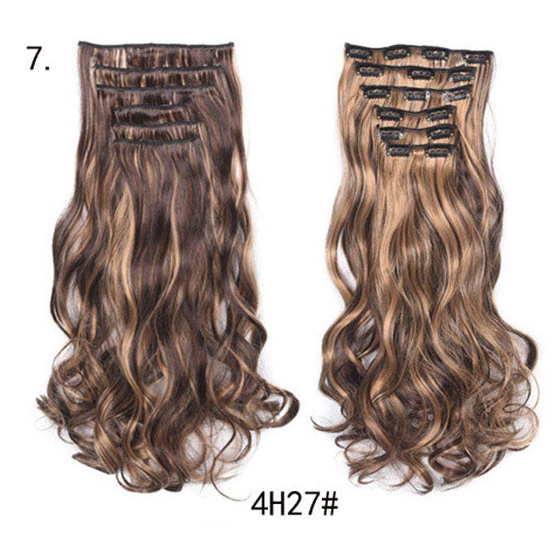 VIGOR - Wholesale Hair Extensions - Long Curly Wavy Hair 16 Clip In Hair Extension15