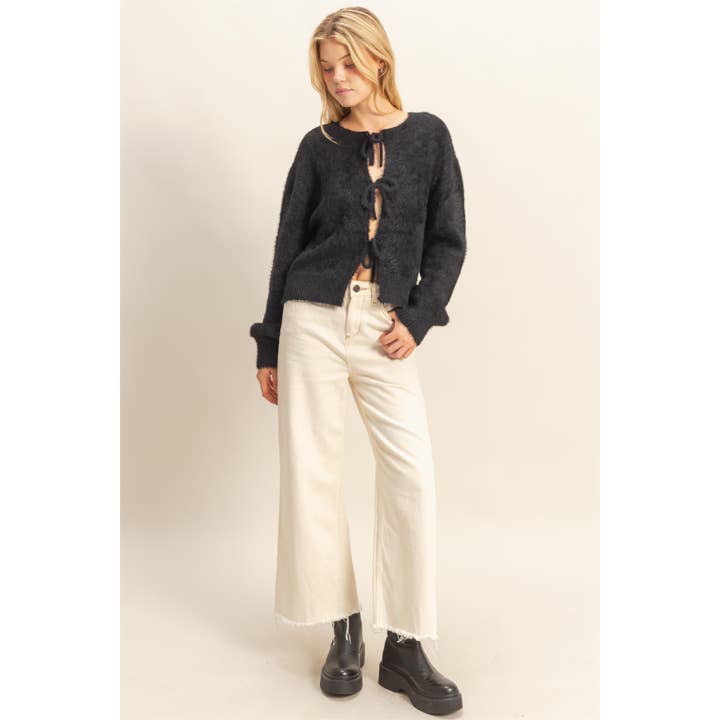 HYFVE - Wholesale Cardigan - Women's - Fuzzy Sweater With Unique Front Ties10