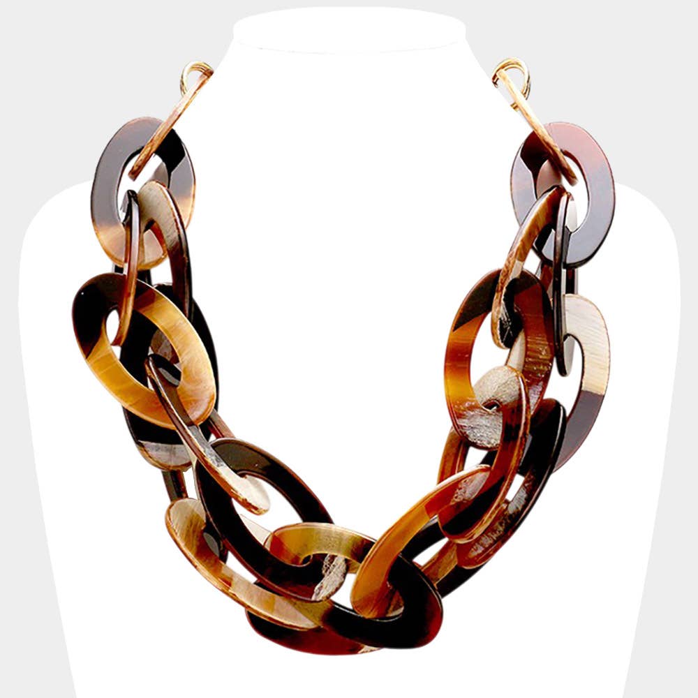 Sensibling Corp. - Wholesale Jewelry Set - Celluloid Acetate Link Necklace
11