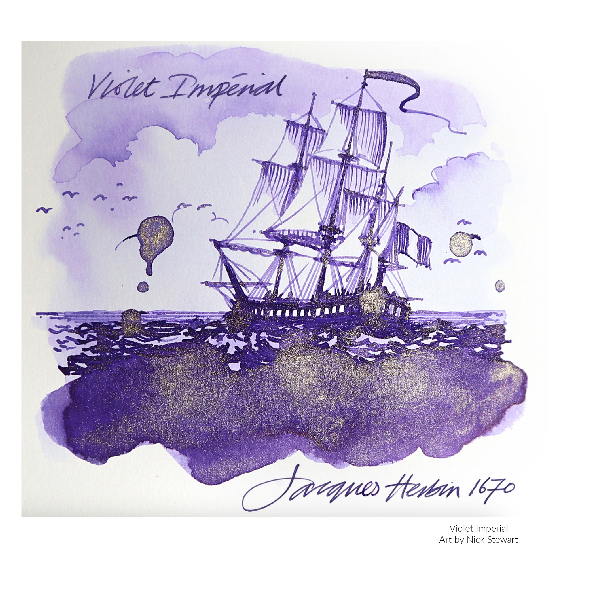 Exaclair - Vente Tampons encreurs - Encres Anniversaire Herbin 1670 avec Éclat Doré5