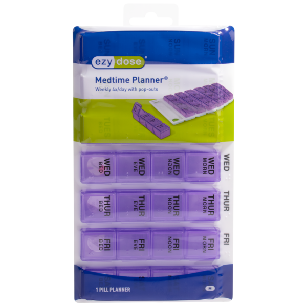 Apothecary Products LLC - Wholesale Pill Organizer - Ezy Dose® Medtime Planner® (Medium, Clamshell)1