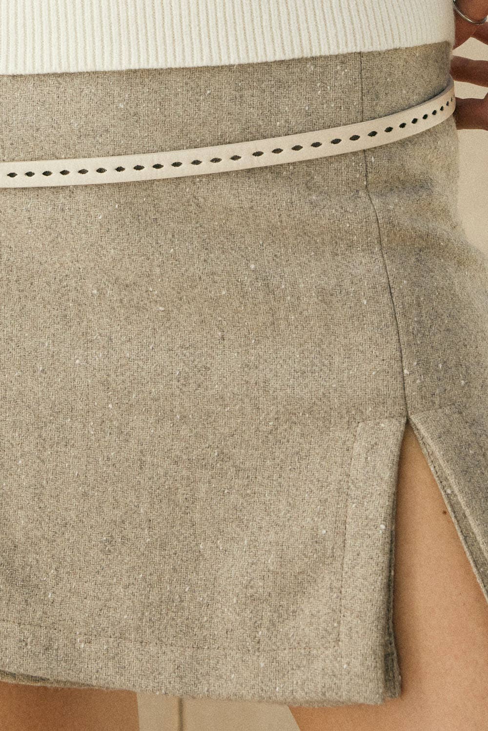 Promesa USA - Wholesale Skort - Women's - Herringbone Tweed Mini Skort1