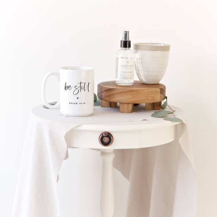 The Cotton & Canvas Co. - Wholesale Coffee Mug - Be Still Religious Scripture Bible Verse Mug