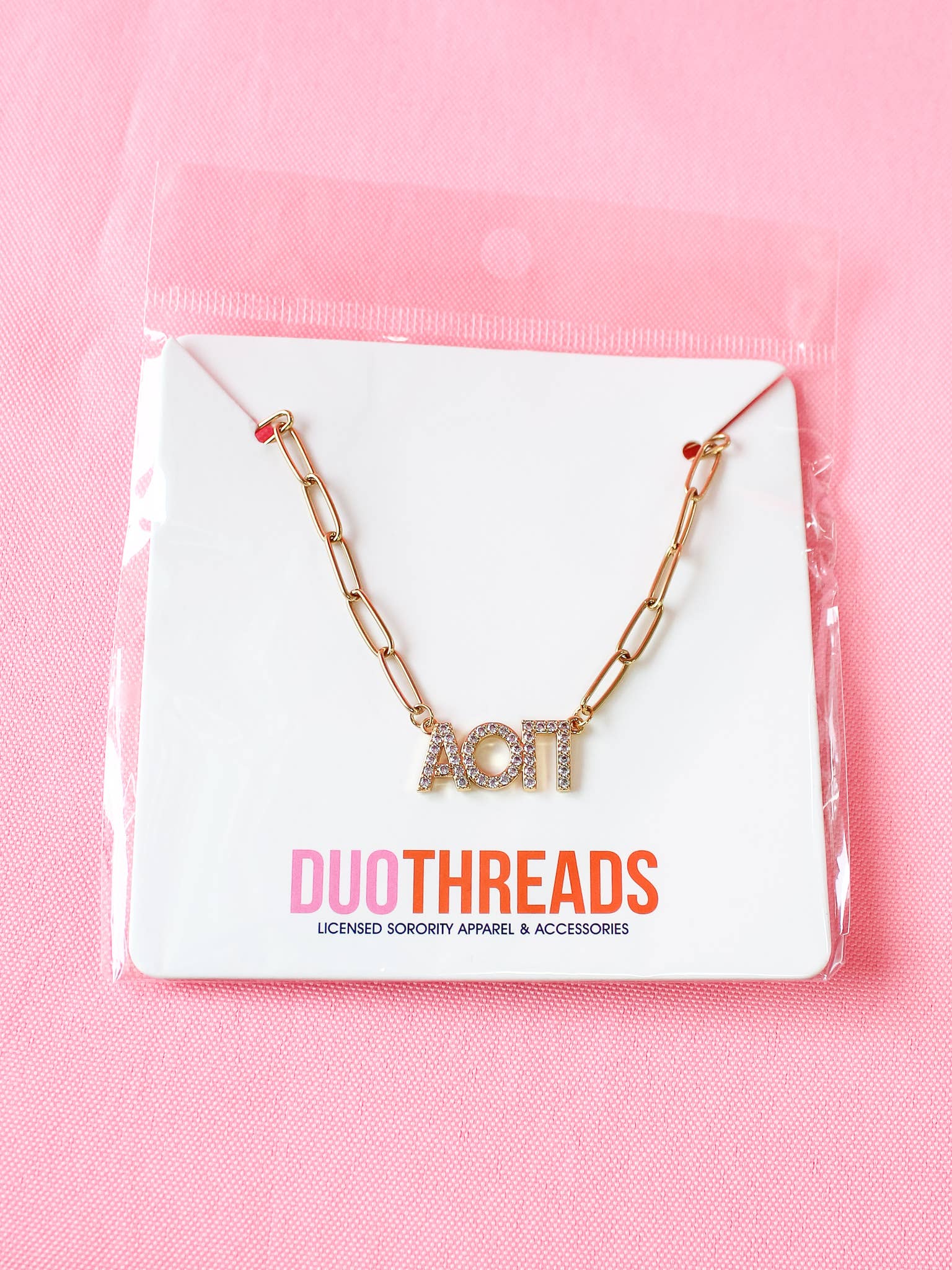 Duo Threads - Wholesale Pendant/Charm Necklace - Rhinestone Sorority Necklace4