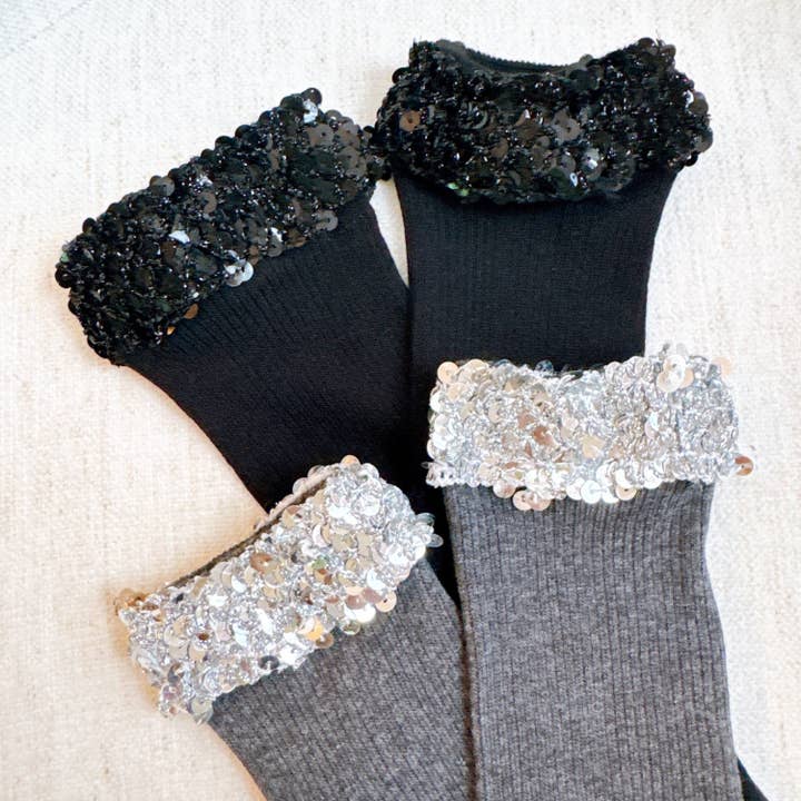 Ellison+Young - Wholesale Socks - Women's - Sequin Chic Shine Top Socks4
