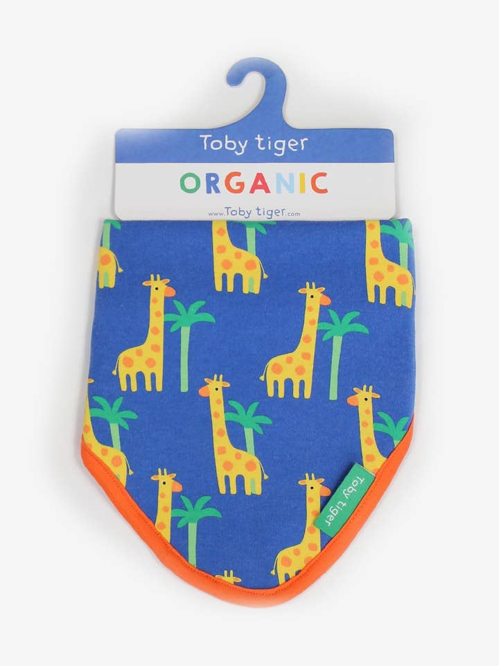 Organic cotton baby cloth with giraffe print für den Großhandel von Toby Tiger GmbH