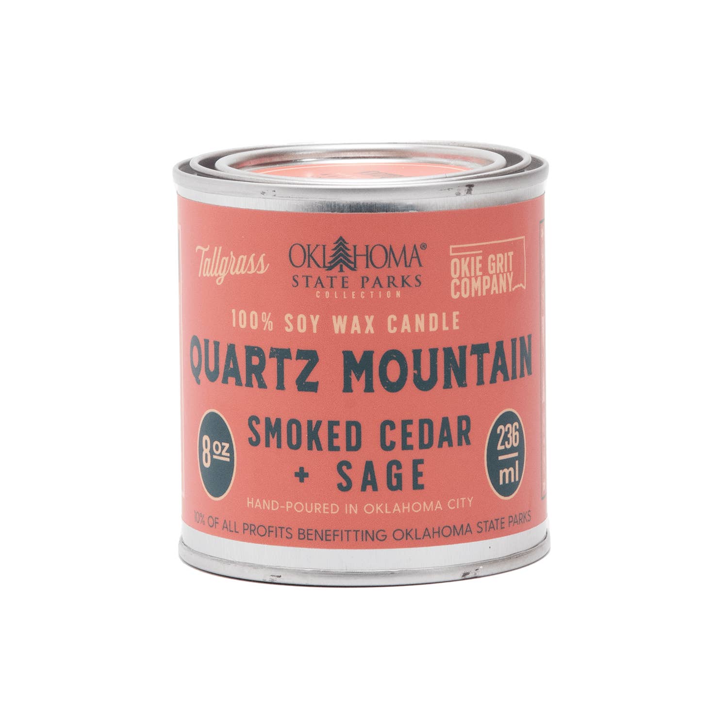 Tallgrass Supply Co - Wholesale Travel Candles - Quartz Mountain: Smoked Cedar + Sage Soy Wax Candle