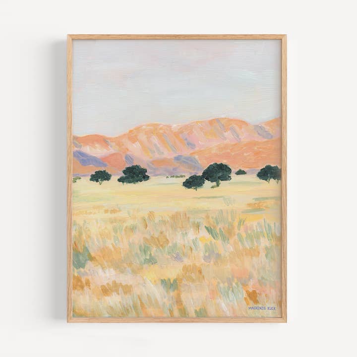 Savanna Landscape Art Print for wholesale by Mackenzie Kuck Art + Textiles