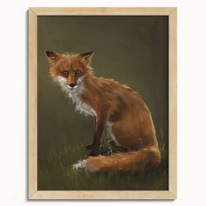 The Ugly Cat Studio - Wholesale Art Print - Forest Fox Oil Painting rt Print16