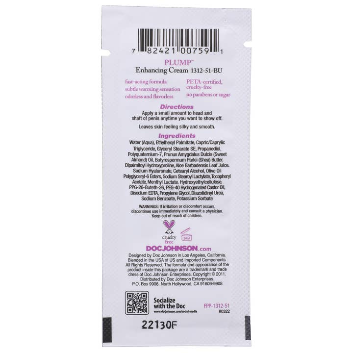 Doc Johnson - Wholesale Personal Lubricant - IE Plump - Pillow Packs (Refill 100 PCS)1