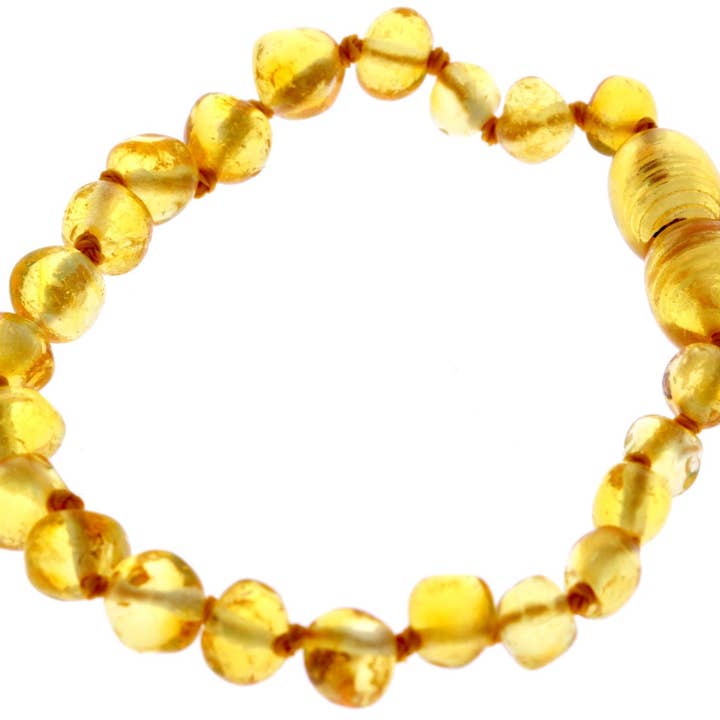 SilverAmber Jewellery - Wholesale Beaded Bracelet - Beautiful Baroque Bracelets & Anklets in Cognac, Mix, Lemon & Honey colours - Various Sizes23