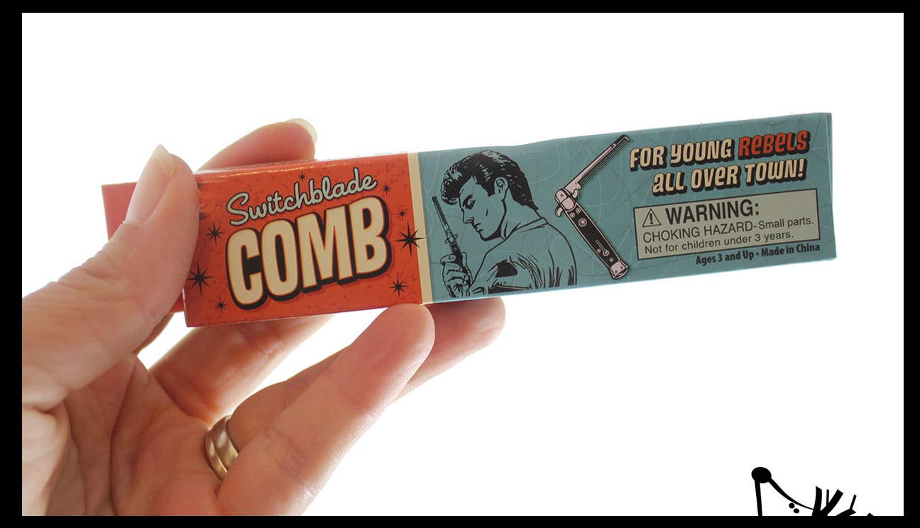 Curious Minds Toys - Wholesale Pocket Knife/Holder - 1 Switchblade Comb -Fun Novelty Pocket Knife Comb -Retro Toy4