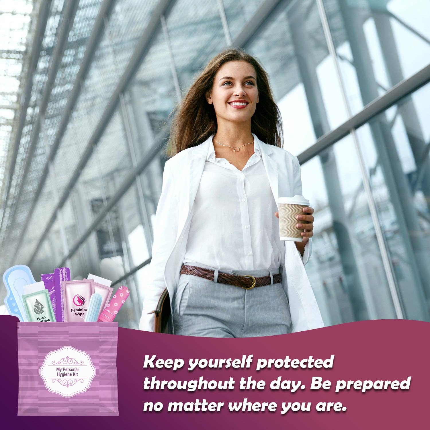 Kit U Safe - Vente Protections menstruelles/serviettes hygiéniques - Kit d'hygiène féminine violet2