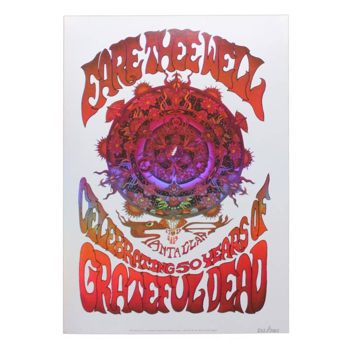 Fare Thee Well by Ryan Kerrigan (Red Edition) Limited Screenprint for wholesale by Rockabilia