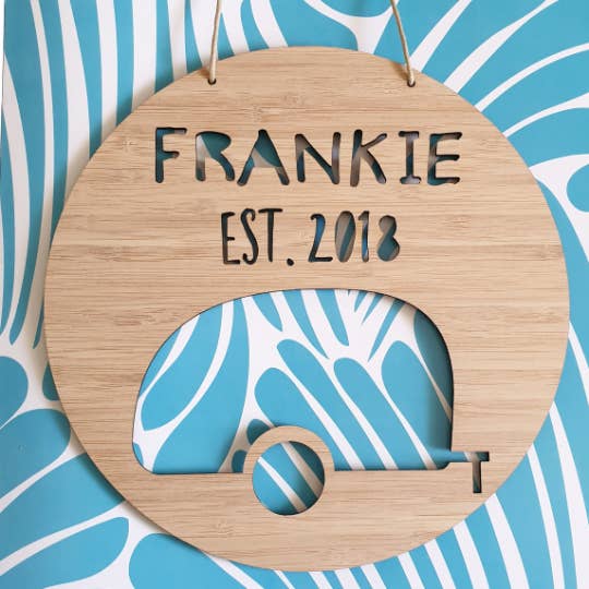 Personalised Caravan Sign for wholesale by Little Birdy Finds