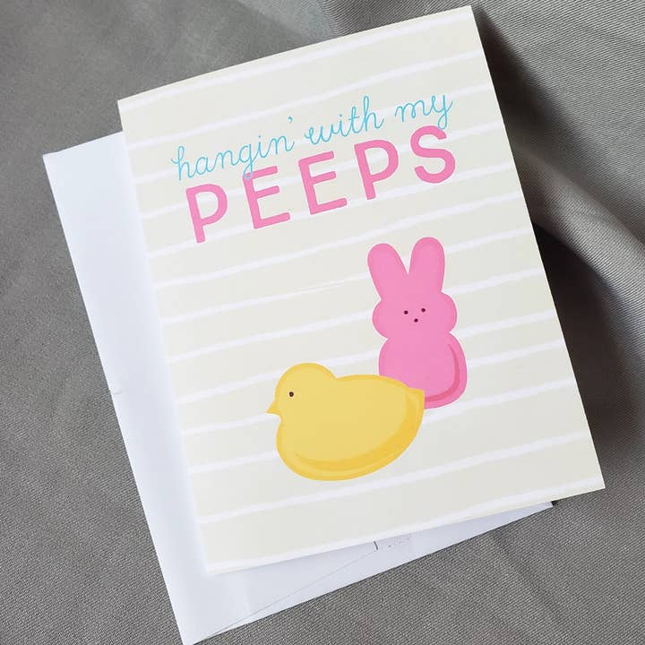 Easter Greeting Card - Hangin' with My Peeps for wholesale by Daisy Print Company