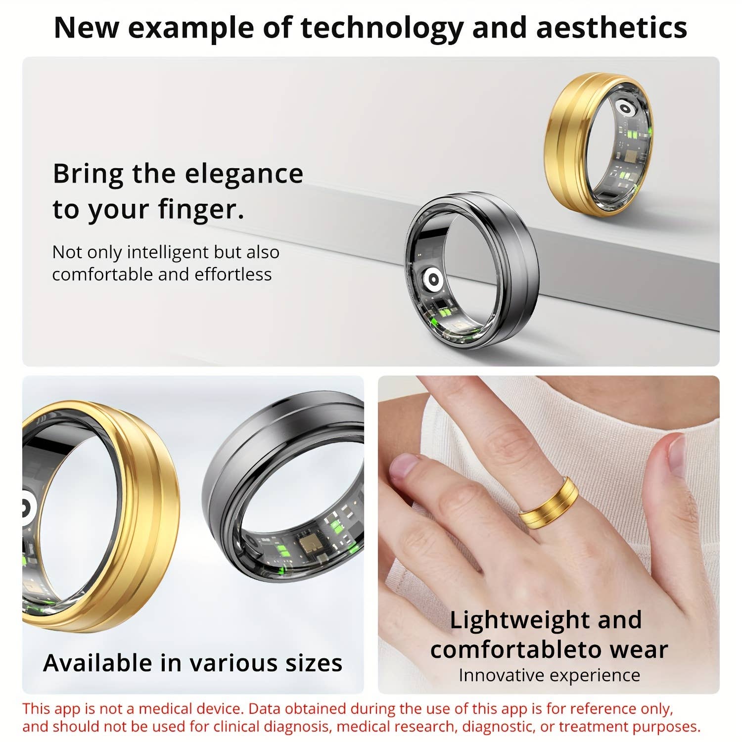 Shop Celino - Vente Équipement de fitness - Smart Fitness Ring Tracker, moniteur de sommeil pour hommes et femmes4