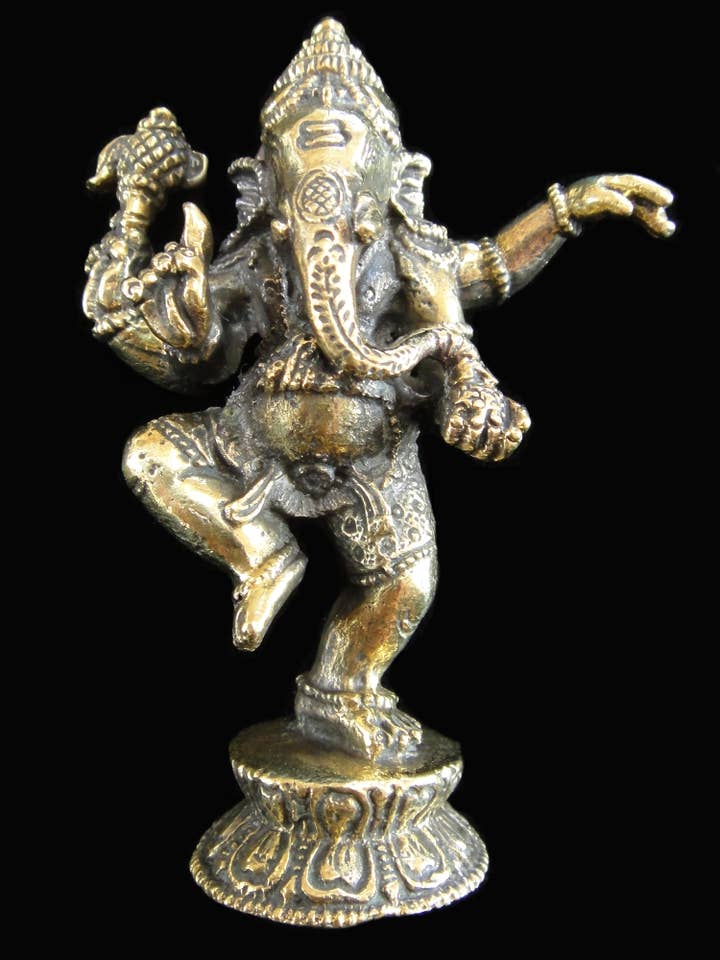 Tika - Venta al por mayor Escultura - Estatuilla grande de latón del dios bailarín Ganesh0
