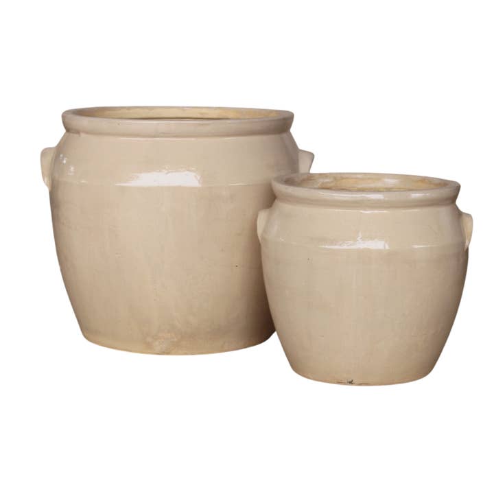 Luxe B Co - Wholesale Vase - French Replica Cream Confit Crock Pot Large