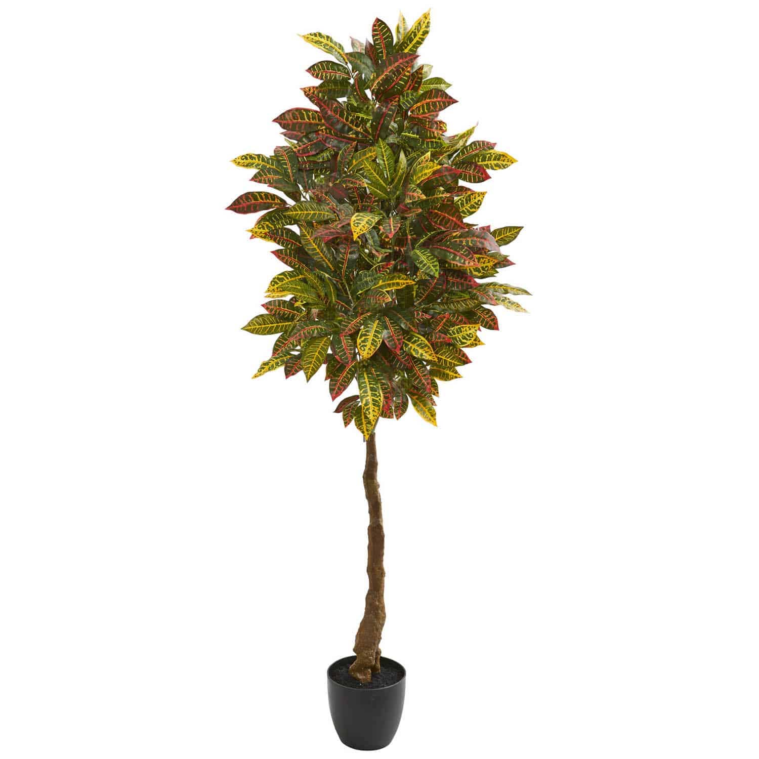 Silk Flower Depot - Vente Plantes artificielles - Arbre artificiel de croton de 5’0