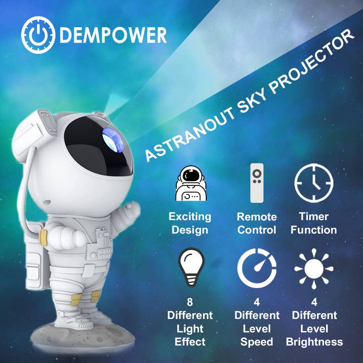 Mtistanbul LTD - Wholesale Night Light - Astronaut Themed Projector Night Lamp with Remote Control4