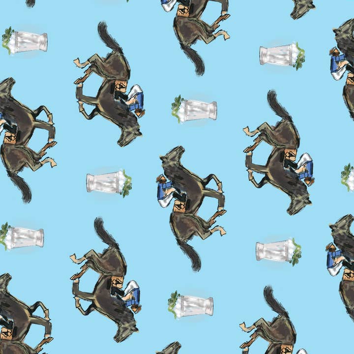 Hey Y'all Party - Wholesale Disposable Table Cover/Runner - Race Horse and Mint Julep Derby Multi Paper Table Runner4