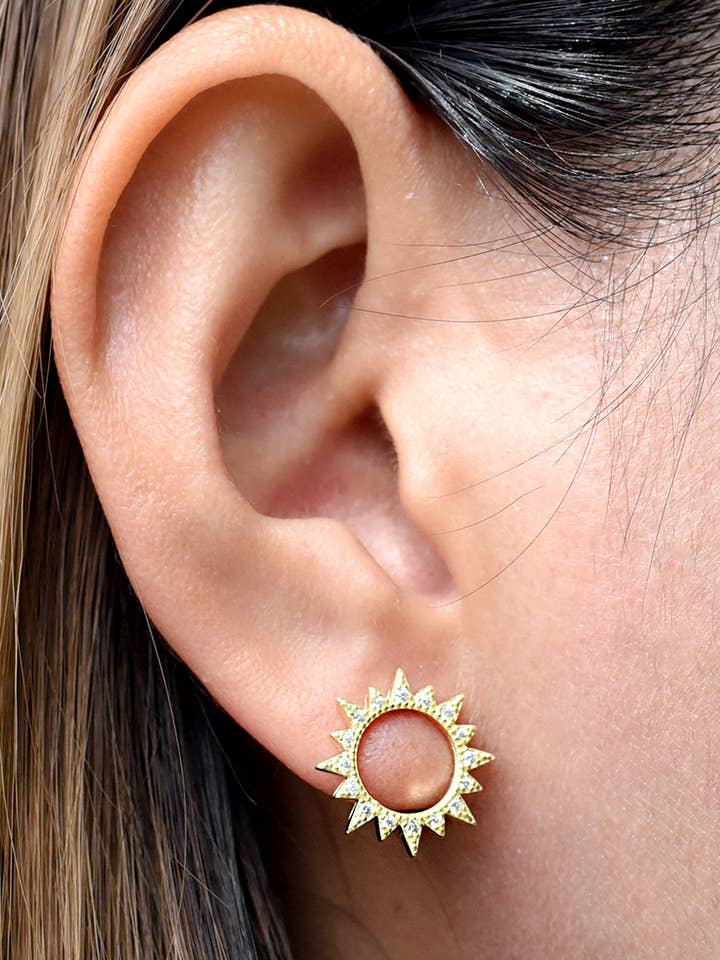 Sunburst Stud Earrings for wholesale by FELIX Z DESIGNS