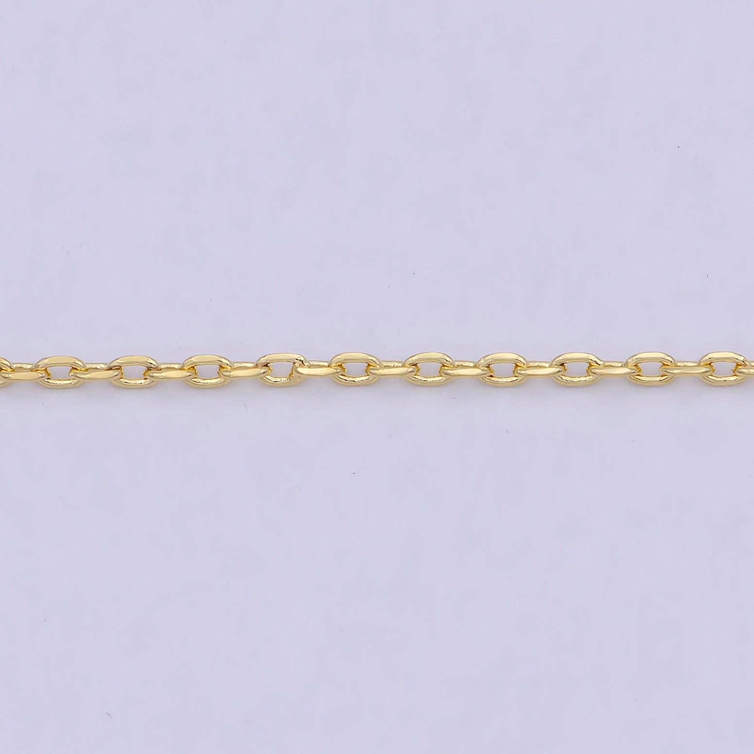 Aim Eternal - Wholesale Link & Chain Necklace - Dainty Cable Chain 24K Gold Filled Chain Necklace 17.7 inch + 2 inch long WA-7921