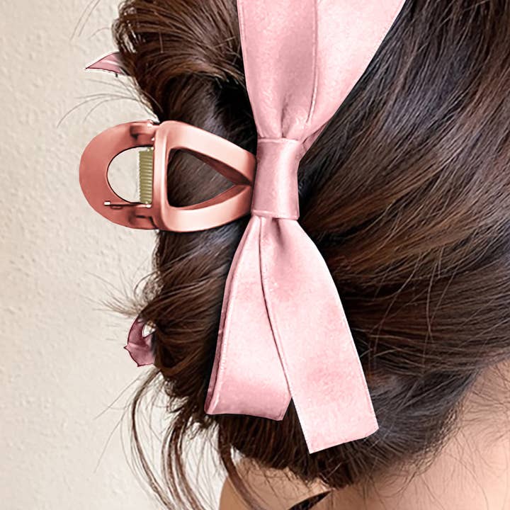 Lovesoft - Vendita all'ingrosso Fermaglio per capelli - Donna - Fermaglio per capelli grande con decorazione a fiocco in tinta unita3